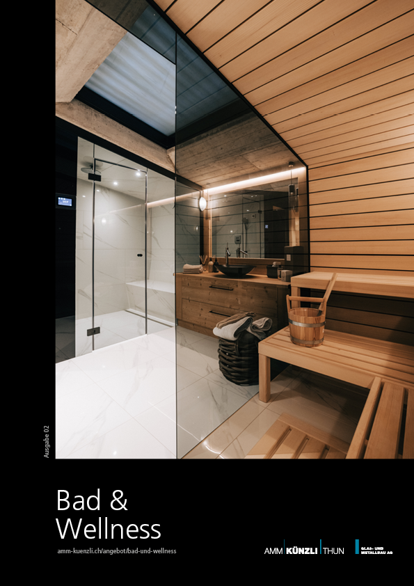 Bad & Wellness-Broschüre AMM Künzli Thun, Design by André Lergier | Lergier Design