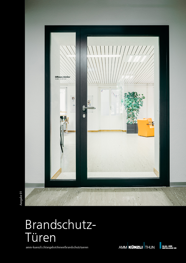Brandschutz-Türen-Broschüre AMM Künzli Thun, Design by André Lergier | Lergier Design