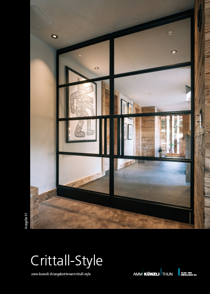 Crittall-Style-Broschüre AMM Künzli Thun, Design by André Lergier | Lergier Design