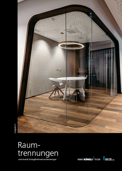 Raum&shy;trennungen-Broschüre AMM Künzli Thun, Design by André Lergier | Lergier Design